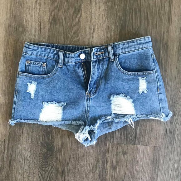 Ripped Jean Shorts - Picture 1 of 2